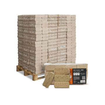 Heizfuxx RUF Classic White Hartholzbriketts – 960 kg Palette Premium Weißholz Briketts für Kamin & Ofen