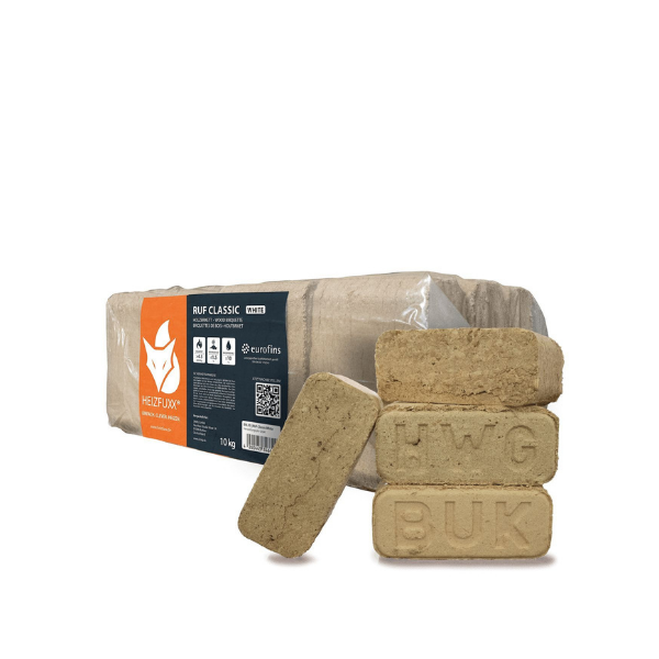 Heizfuxx RUF Original Red Hartholzbriketts – 960 kg Palette Hochverdichtete RUF Kamin & Ofen Briketts