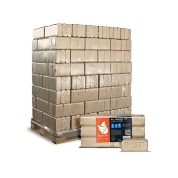 Heizfuxx RUF Original Blue Hartholzbriketts – Hochverdichtete Premium RUF Briketts für Kamin & Ofen