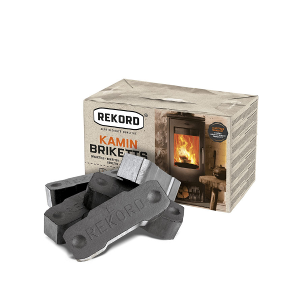 Rekord Braunkohlebriketts – 900 kg Palette Klassische Kamin- & Ofen Briketts