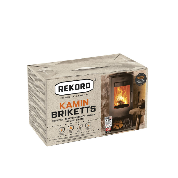 Rekord Braunkohlebriketts – 900 kg Palette Klassische Kamin- & Ofen Briketts